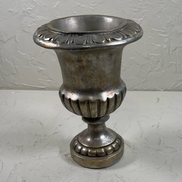 Metallic Color Ceramic  Flower Pedestal Vase - Picture 9 of 11